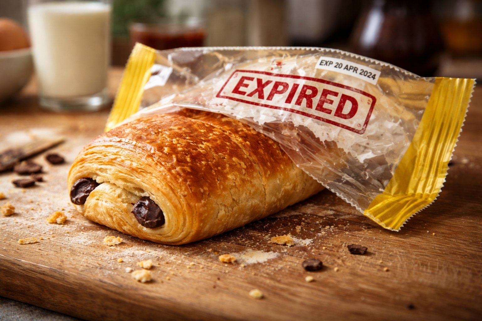 Peut-on manger un pain au chocolat industriel périmé