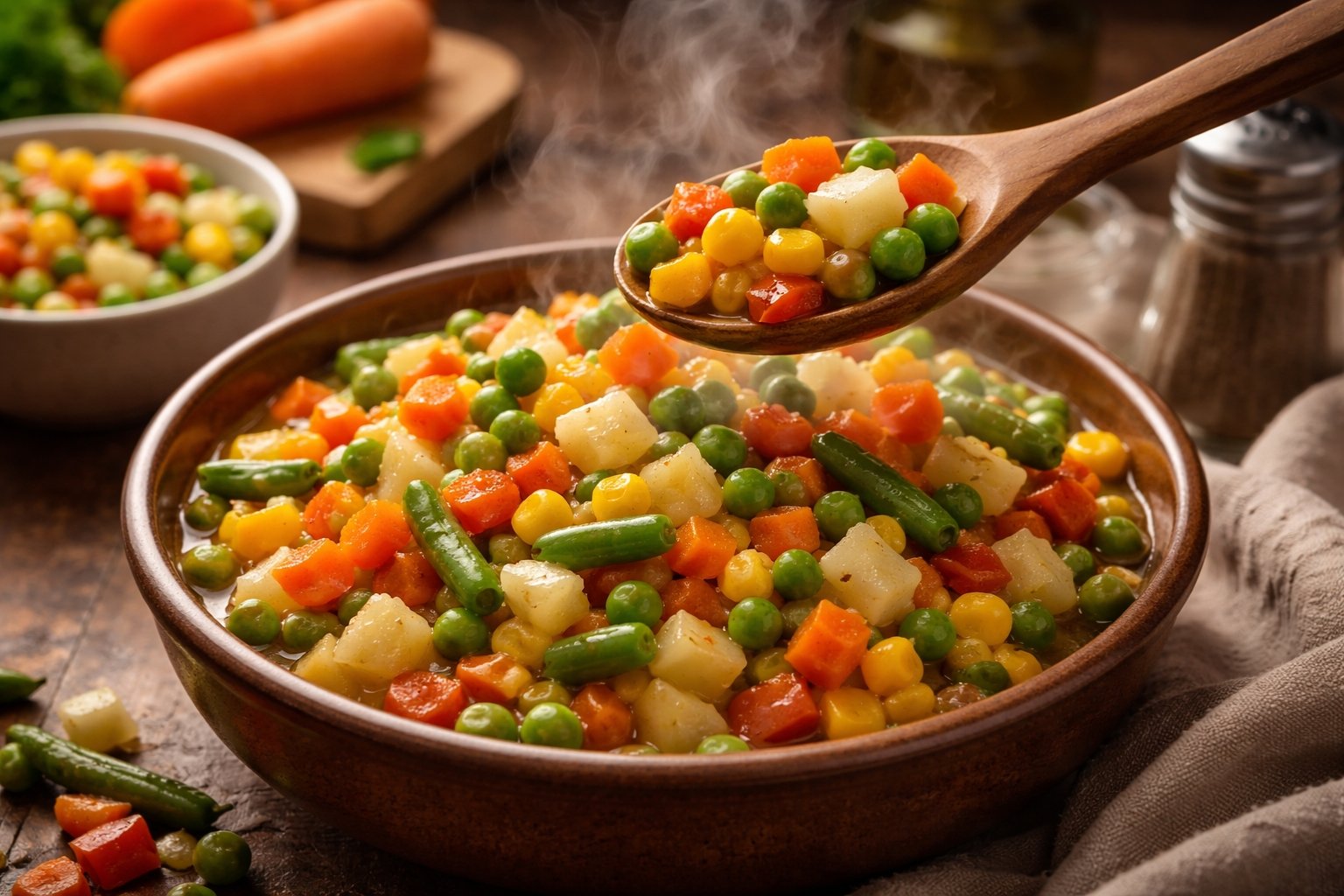 Peut-on manger de la macédoine chaude