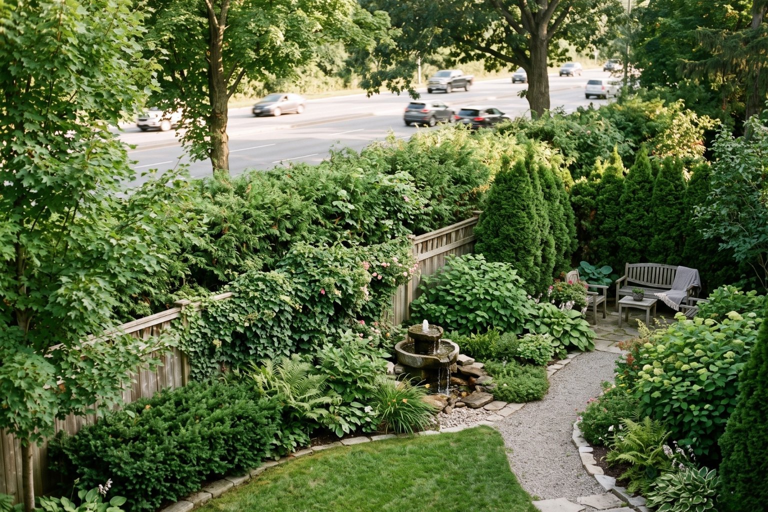 Comment atténuer le bruit d'une route dans un jardin