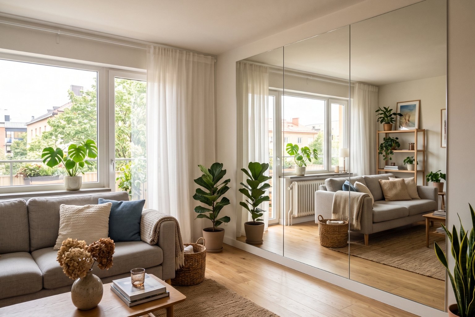 Comment agrandir une pièce avec un miroir mural